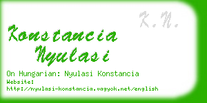 konstancia nyulasi business card